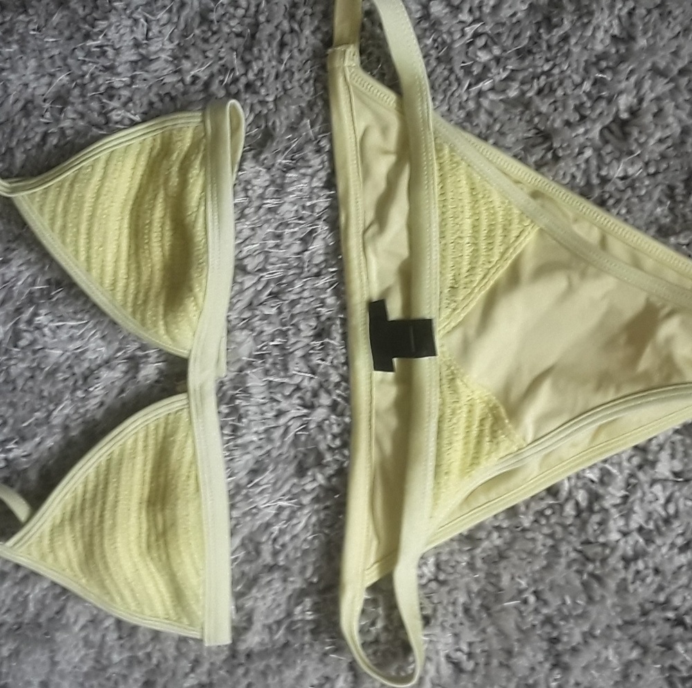 Two piece yellow